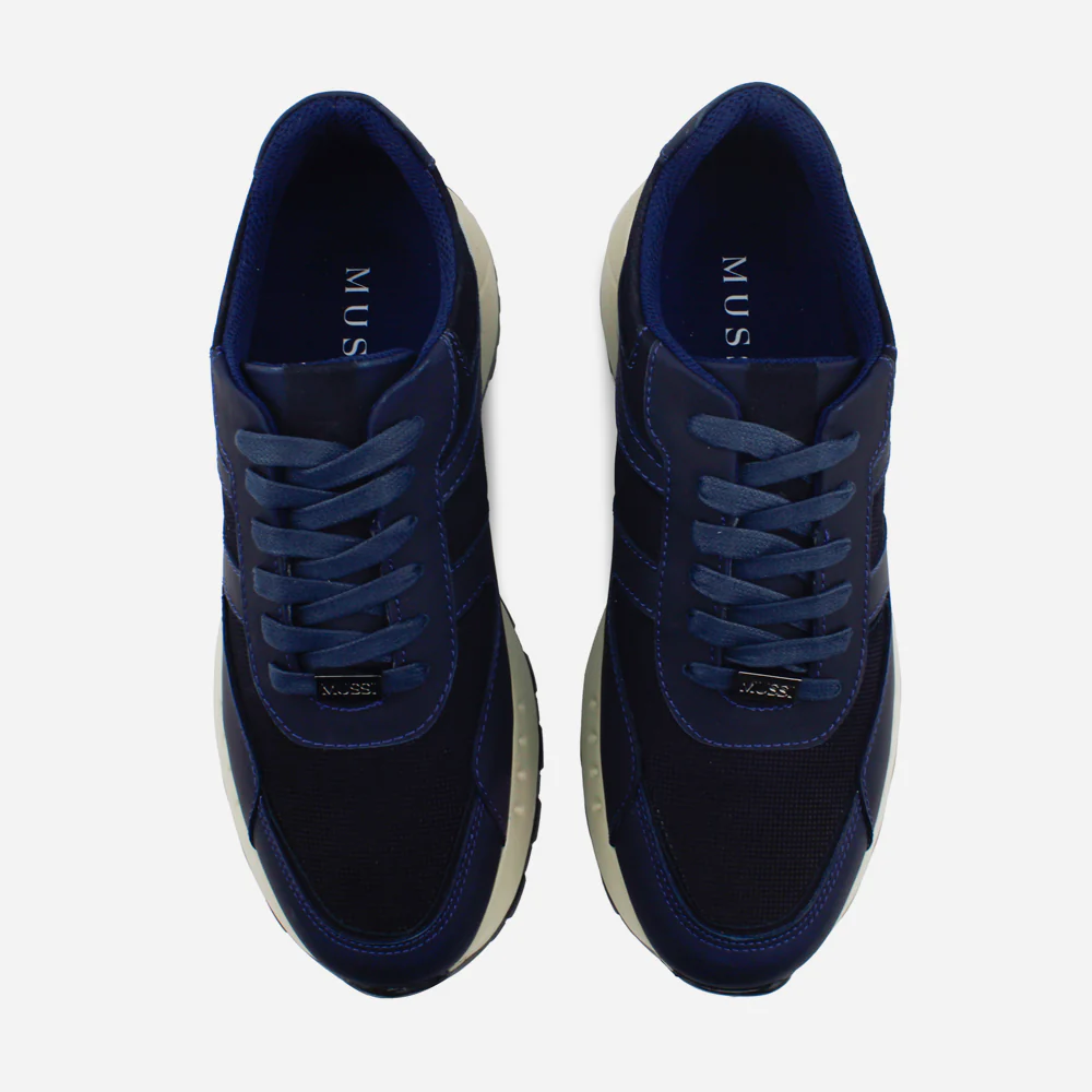 Tenis Sneakers nina de cuero para hombre - Azul - Image 4