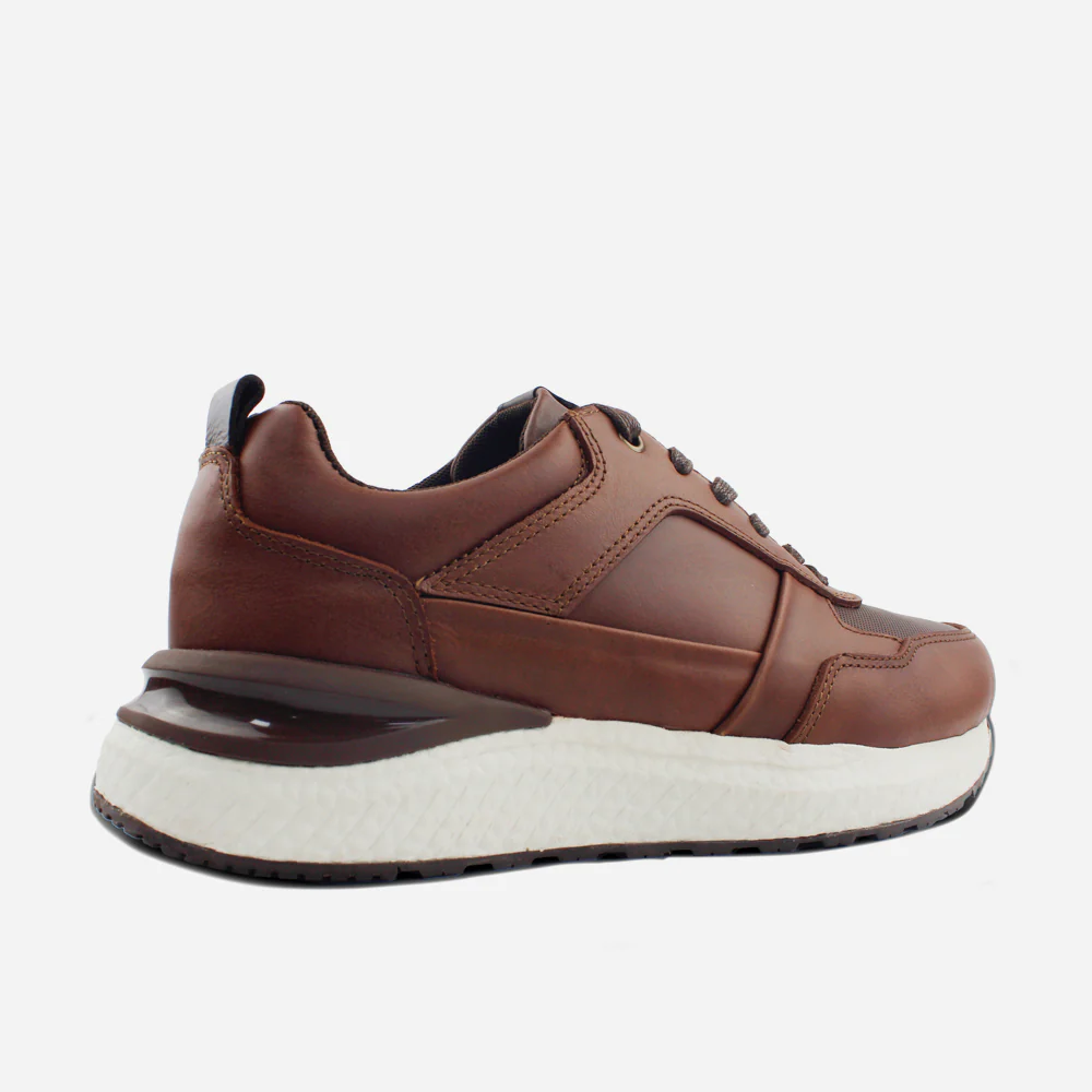 Tenis Sneakers noel de cuero para hombre - Miel - Image 3